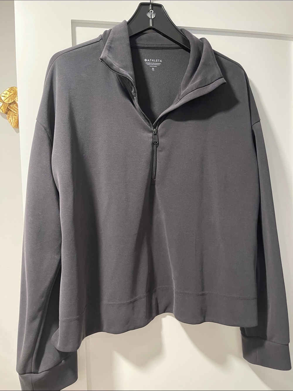 Athleta Women's Quarter-Zip Pullover - Charcoal Gray